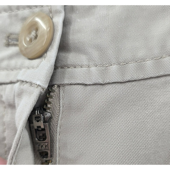 Ann Taylor Loft Women's Petite 8P Original Crop Tan Pants Button Accent - Picture 5 of 13